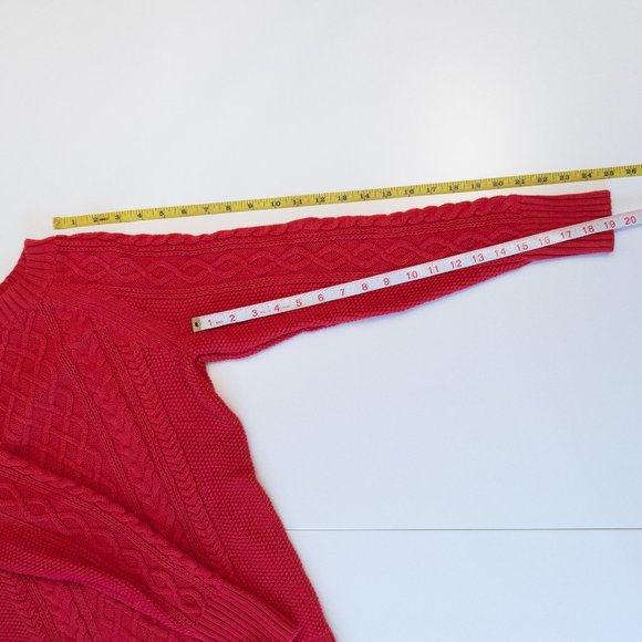 GAP Red Cable Knit Sweater - Picture 4 of 16